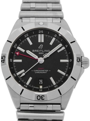 BREITLING Chronomat Automatic Gmt40 A32398 Black Men's Used Watch #121010