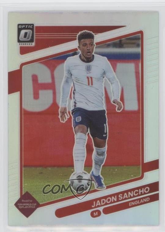 2021-22 Panini Donruss Road to Qatar Optic Holo Prizm Jadon Sancho #52 aj5