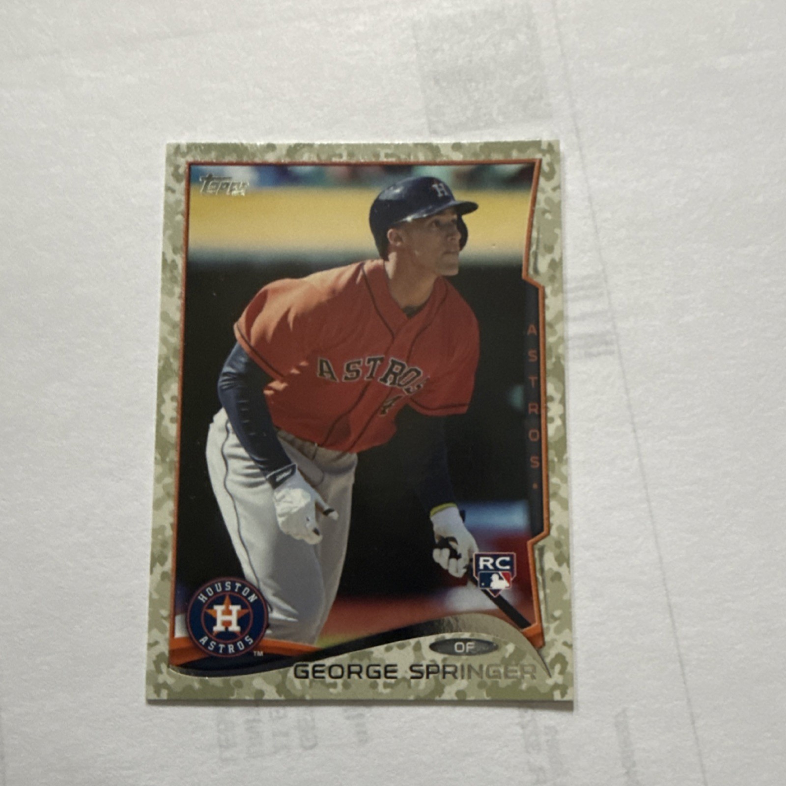 Topps Update Series Camo Rookie George Springer #US-10 1/99 Astros Baseball 2014
