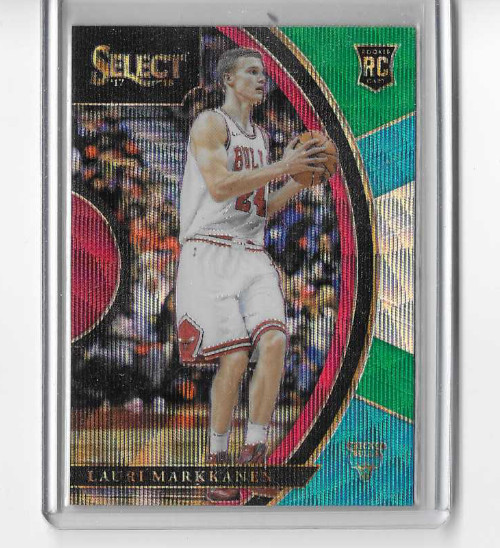 2017-18 Panini Select Concourse Tri-Color Prizm Lauri Markkanen #8 Rookie RC