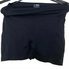 Womens Black Stretch Booty Shorts Rolldown High Waist Dance Gym Size S Small