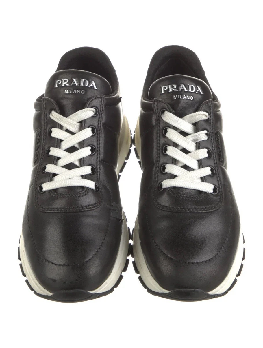 PRADA Lace Up Logo Black for sale | eBay
