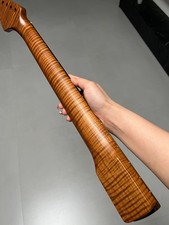 AAAAA Ebony Jumbo Stainless steel 22fret Roasted flame maple Guitar Neck 12in