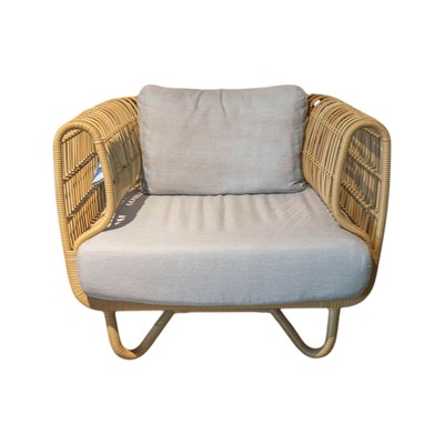 Cane Line Outdoor Loungesessel Nest Stoff Natte Light Grey Hellgrau 