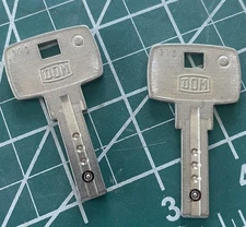 2 Dom Do Not Duplicate Floating Pin High Security Key Blanks Locksport Dimple