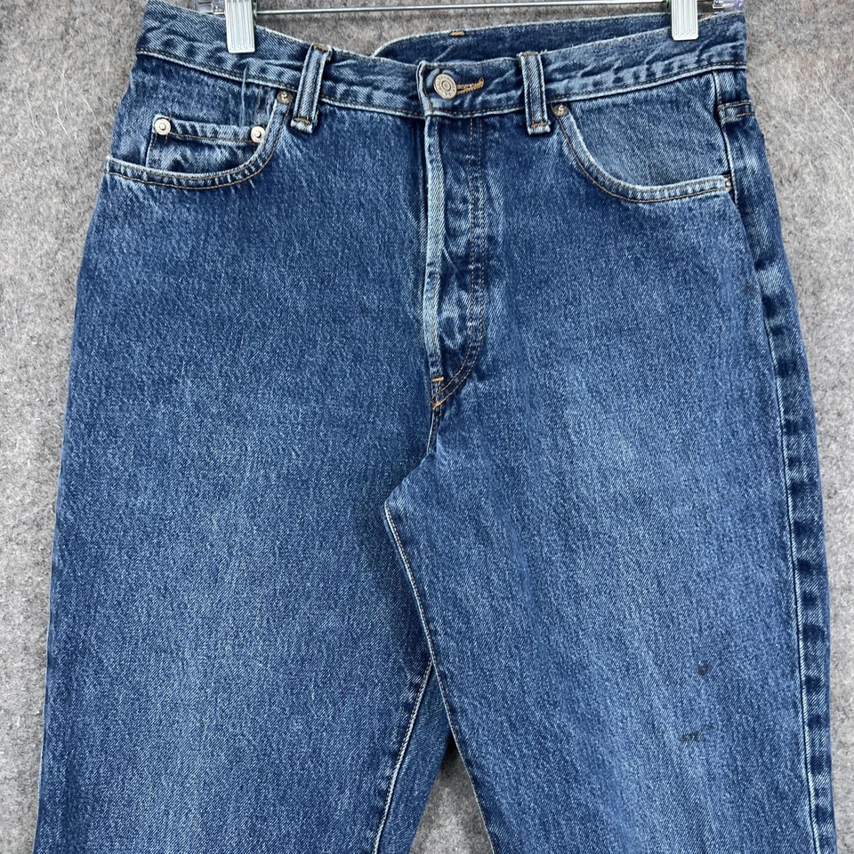 Pantalones de mezclilla RRL Ralph Lauren para hombre 31x30 azul pierna recta cremallera hechos en EE. UU. Foto 2 de 4