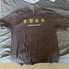United Parcel Service logo t shirt tee Sz XL Extra Large vintage brown UPS Logos