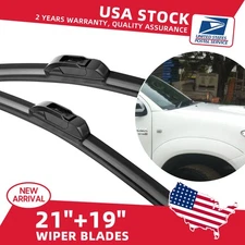 21"&19" Pair Bracketless Windshield Wiper Blade U-HOOK Fit For Mazda 3 2007-2009