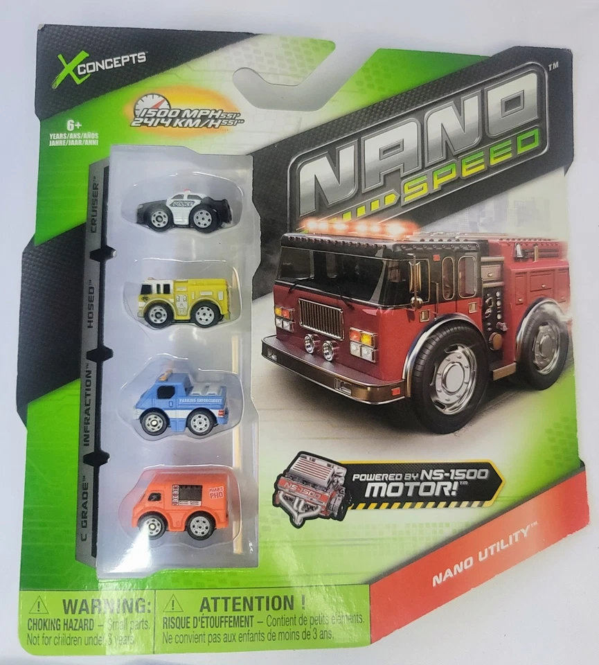  3 Lot Xconcepts Nano Speed 4 Pack Nano Utility Vehicles, 2 Pack Rods, 4 Pack V8 - Image 3 of 4