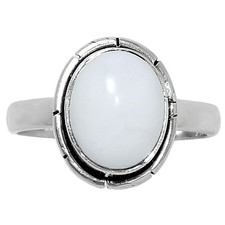Natural White Opal 925 Sterling Silver Ring Size 6 Wholesale Jewelry USA