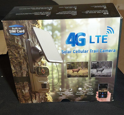 4G LTE Solar Cellular Trail Camera w/ Built-in SIM, 2.5K, 20m, Hunting