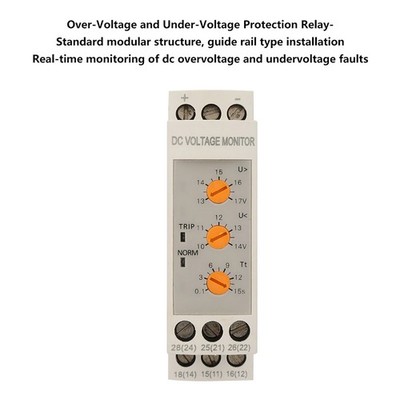 DC Overvoltage Undervoltage Protector Adjustable Relay For DC Systems