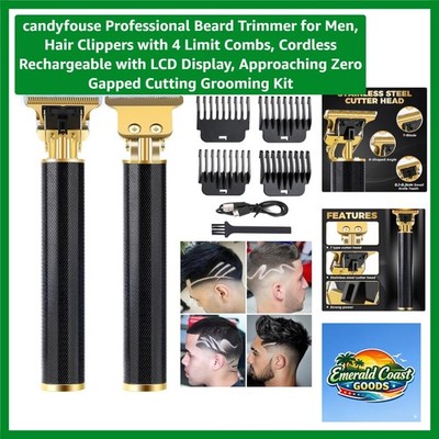 T-Style Zero-Gap Hair Clippers for Men - Precision Grooming Kit with USB-C