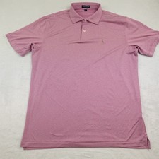 Peter Millar Polo Shirt Mens XL Striped Crown Crafted Golf Stretch Performance