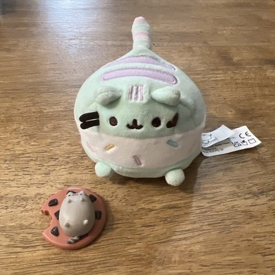 Ice Cream Sandwich Dessert 3  Mini Squisheen Pusheen Plush Gund + Mini Cookie