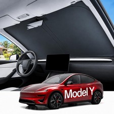 REEVAA Car Windshield Sun Shade for Tesla Model Y/YL 2026-2016  100 Black...