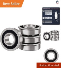 4 Pack Flanged Ball Bearings 3/4 Inch Inner Diameter 1-3/8 Inch Outer Diamete...