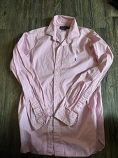 Polo Ralph Lauren Slim Fit Pink/White Striped Dress Shirt 16 34/35