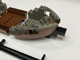 vintage Lego: Pirates 6271 Imperial Guards - Mast, Mast Rigging, Boat Hull