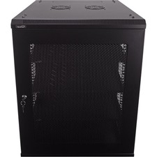 15U Wall Mount Network Server Data Cabinet 24-inch Perforated Door w/shelves