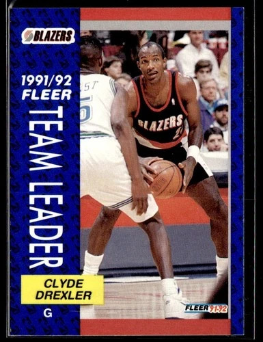 Clyde Drexler #393 Basketball Cards 1991 Fleer trading card — raw and PSA graded price guide