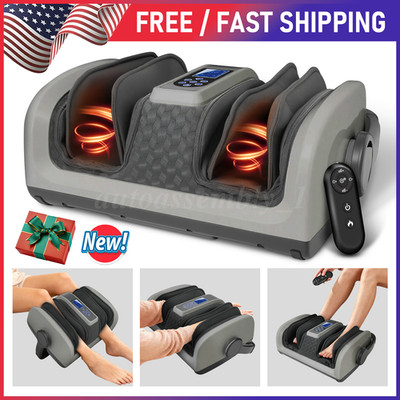 Shiatsu Foot Massager Machine W/ Heat Vibrate Deep Kneading for Plantar Fasciiti