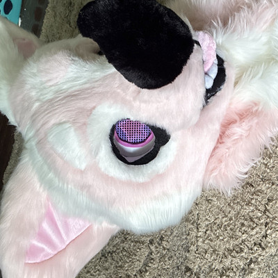 Handmade Pink Furry Head