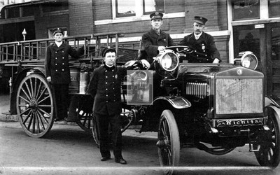 Fire Department Hook & Ladder Truck Anadarko Oklahoma OK - Reprint