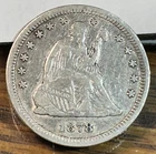 1878-CC Seated Liberty Quarter Attractive Choice VF CHRC