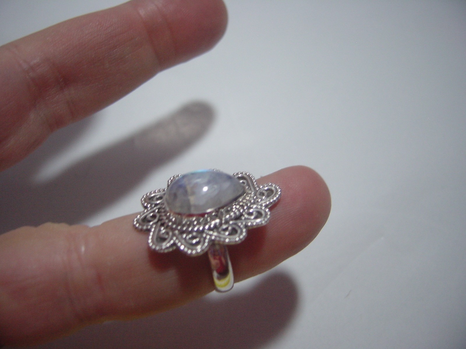 VINTAGE SOLID SILVER- GENUINE LARGE RAINBOW MOONS… - image 10