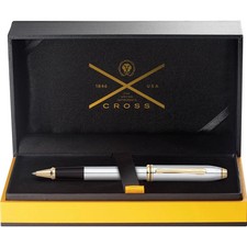Bolígrafo Cross Townsend medallista de acero inoxidable y oro nuevo en caja 505