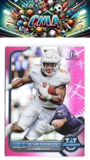 2021-22 Bowman University #31 Bijan Robinson Chrome Pink