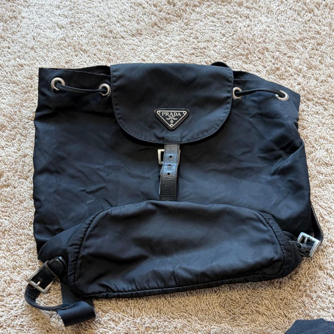 Prada Backpack Triangular Plate Nylon Drawstring … - image 10