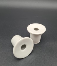 Ancien encrier en porcelaine à encastrer bureau d'école, pupitre- lot de 2 - H28