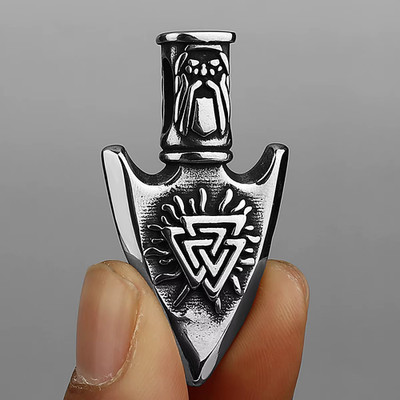  Norse Odin Viking Rune Spear Pendant Necklace Men | Stainless Steel Jewelry Acc