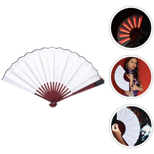 Luminous Fan Miss Lighted Hand Held Fans Handheld Folding for Women - Picture 3 of 12