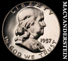 1957 Franklin Half Dollar- Silver- Choice Gem Proof Luster- No Reserve #J9368