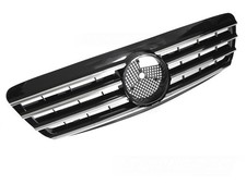 Sport K&uuml;hlergrill f&uuml;r Mercedes S-Klasse W220 1998-2002 Chrom Schwarz