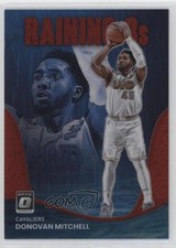 2022-23 Panini Donruss Optic Raining 3s Red Prizm 33/99 Donovan Mitchell #4 0b4t