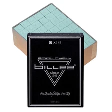 Billee Pool Cue Billiard Chalk – 144 Pack (Gross) - Choose your color