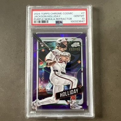 2024 Cosmic Chrome - Jackson Holliday #7 Purple Nebula Refractor /150 (RC) PSA10