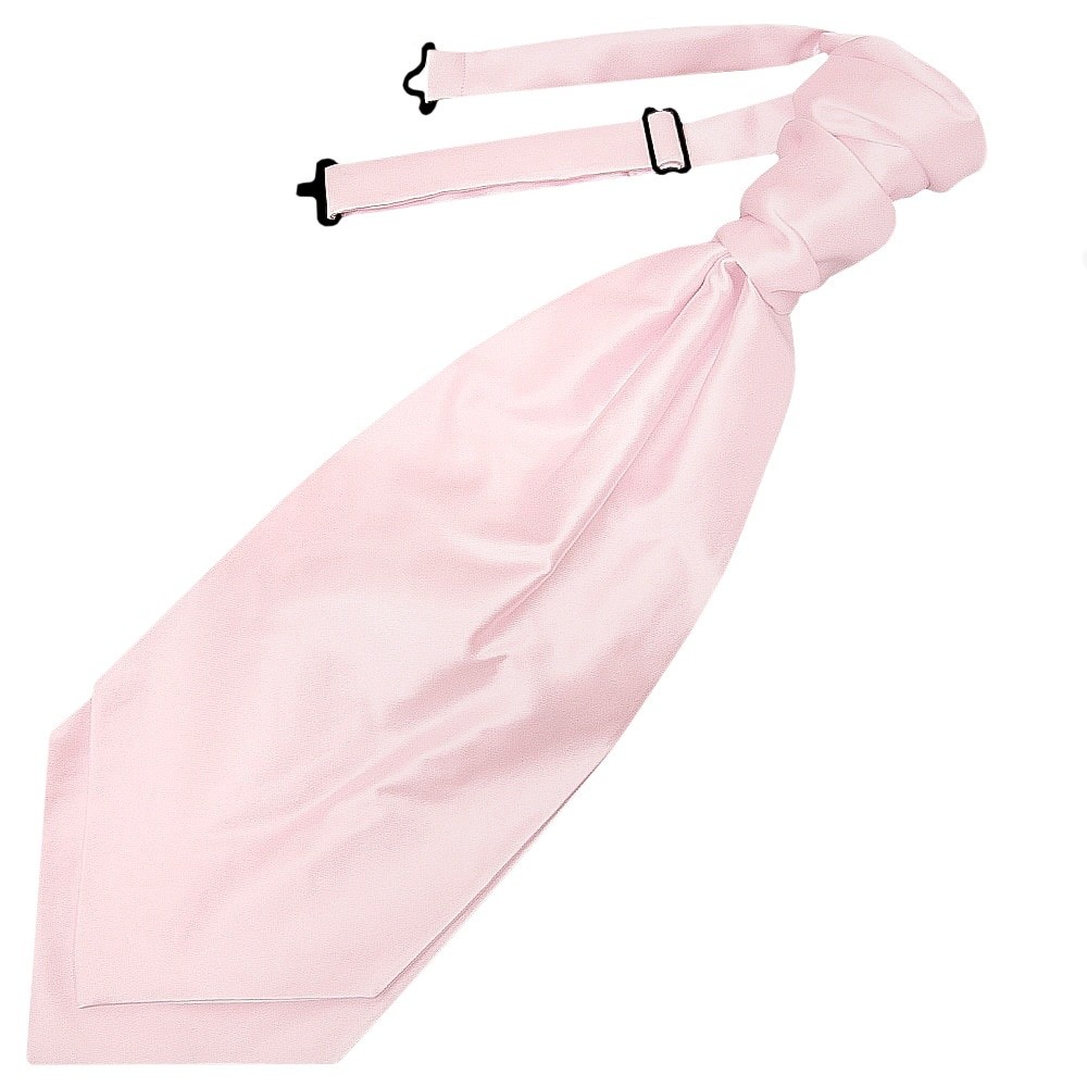 Handmade Plain Blush Pink Satin Men's Cravat Tie Wedding Christening Formal Tie
