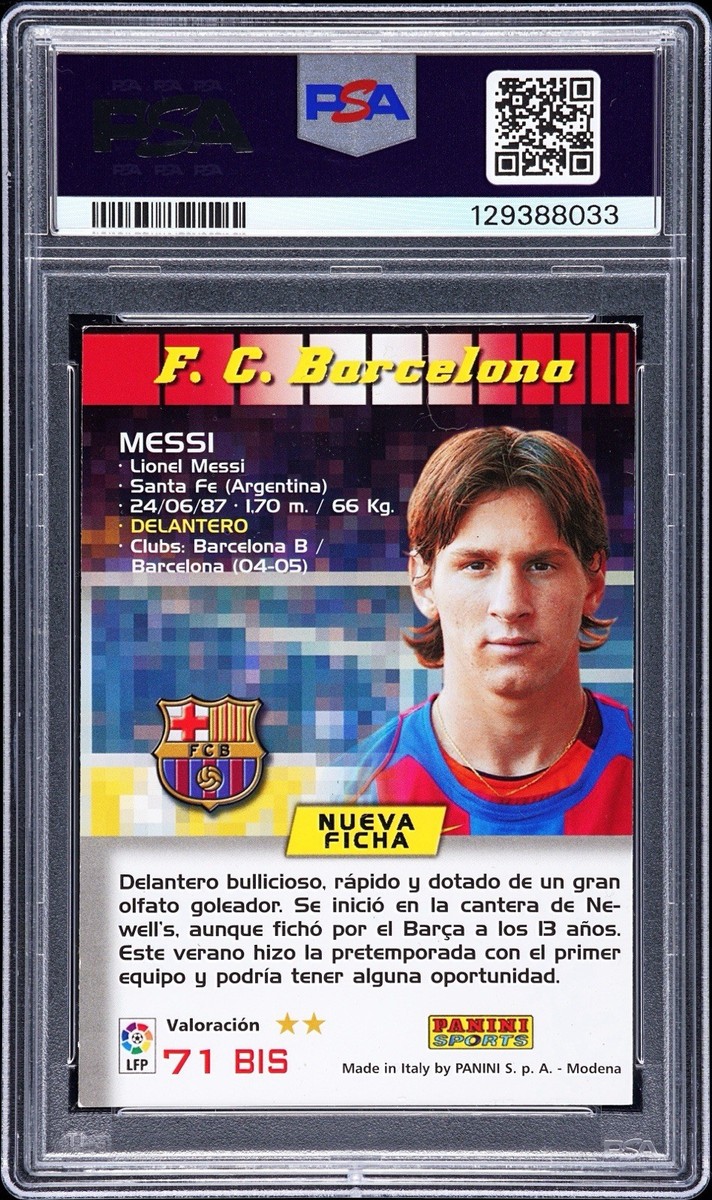 2004-05 Panini Megacracks MGK La Liga - Nueva Ficha Lionel Messi
