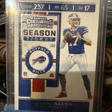 2019 Panini Contenders - Season Ticket Josh Allen #3 Championship Ticket