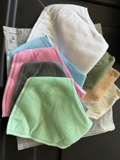 8-Pack Baby Bandana Bibs Pastel Assorted Colors Snap Closure
