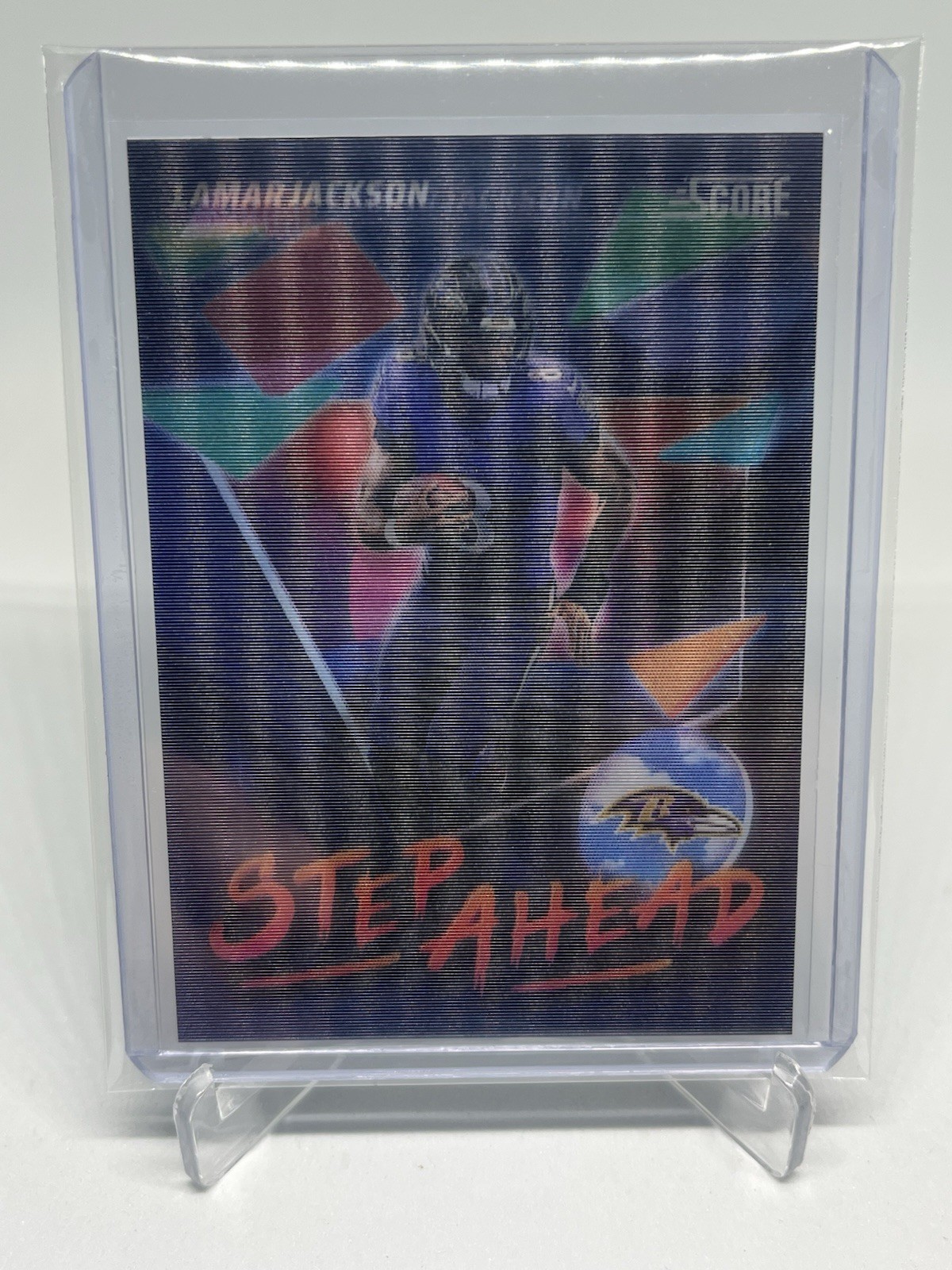 2025 Score Football Step Ahead Lenticular Lamar Jackson Baltimore Ravens