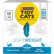 Purina Tidy Cats 17 lb Lightweight Cat Litter: Scented, Clumping  Odor Control
