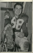 1959 Press Photo New York Giant hero Pat Summerall after victory over Chicago
