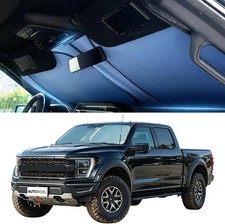 Titanium Silver Car Windshield Sun Shade 64 x 34 Foldable UV Heat Protection Bag