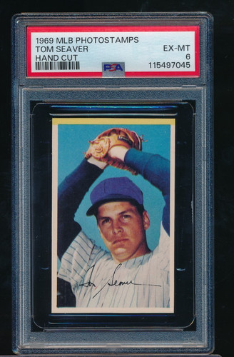 Tom Seaver [Hand Cut] 1969 MLB Photostamps card